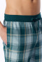 Long pants, woven fabric, ice-blue chequered pattern - Mix+ Relax