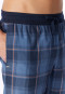 Langere broek van geweven stof, faded denim met geruit motief - Mix+ Relax