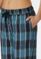 Hose lang Flanell Organic Cotton Karos petrol - Mix+Relax