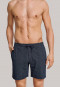 Long jersey boxers dark blue-light blue check - Mix & Relax Cotton