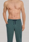Loungehose lang Feininterlock dunkelgrün gemustert - Mix+Relax