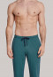 Lounge pants long fine interlock turquoise patterned - Mix + Relax