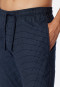 Long jersey lounge pants drawstring dark blue-light blue check -Mix & Relax Cotton