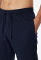 Long jersey lounge pants cuffs dark blue - Mix & Relax Cotton