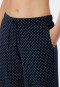 Loungebroek lang jersey stippen donkerblauw patroon - Mix+Relax