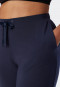 Loungebroek lang modal boordjes blauw - Mix+Relax