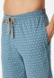 Lounge pants long Organic Cotton blue gray patterned - Mix+Relax