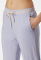 Loungebroek lang biologisch katoen manchetten lila - Mix+Relax