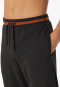 Loungehose lang Organic Cotton Bündchen Streifen anthrazit - Mix+Relax