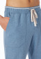 Loungehose lang Organic Cotton Bündchen Streifen blau meliert - Mix+Relax