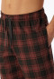 Lounge pants long organic cotton checks anthracite - Mix & Relax