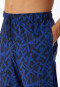 Long midnight blue patterned lounge pants in organic cotton – Mix & Relax