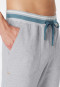 Loungepants long Sweatware Organic Cotton cuffs stripes gray melange - Mix+Relax