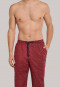 Pantalon d'intérieur long bordeaux à motifs - Mix+Relax
