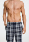 lounge pants long woven blue-white plaid - Mix & Relax