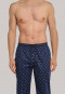 Lounge pants woven long dark blue patterned - Mix+Relax