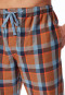 Lounge pants long woven fabric Organic Cotton checks multi-colored - Mix+Relax