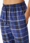 Long lounge pants woven fabric organic cotton check midnight blue - Mix & Relax