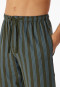 Loungebroek lang geweven stof biologisch katoen gestreept donkergroen - Mix+Relax
