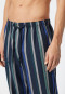 Lounge pants long woven fabric stripes royal - Mix & Relax