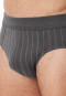 Minislip Feininterlock gestreift anthrazit - Fine Interlock