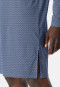 Sleep shirt long-sleeved interlock V-neck jade patterned - Fine Interlock