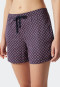 Pyjama kurz Websatin Reverskragen Grafikprint lila - selected! premium inspiration