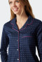 Pyjama lang Websatin Reverskragen Grafikprint dunkelblau - selected! premium inspiration