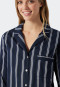 Pyjama lang geweven satijnen reverskraag strepen blauw - Selected! premium inspiratie