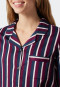 Pajamas long woven satin lapel collar stripes lilac - selected! premium inspiration
