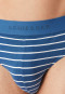Slip rio confezione da 3 pezzi in cotone organico elastico in vita in tessuto tramato a righe e tinta unita - 95/5