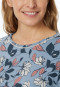Pajamas 3/4-long blue-grey patterned - Comfort Nightwear