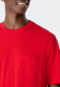 Schlafanzug kurz Brusttasche Kreise rot - Essentials Nightwear