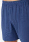 Pajamas short modal V-neck stripes midnight blue - Long Life Soft