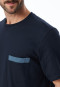Schlafanzug kurz Organic Cotton Karos nachtblau - Comfort Nightwear