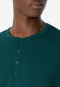 Pyjama kort biologisch katoen knoopsluiting bladeren donkergroen - Fashion Nightwear