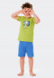 Short pajamas organic cotton rat camping lime - Rat Henry