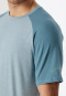 Pyjamas short Organic Cotton stripes wave blue gray - 95/5 Nightwear