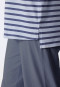 Schlafanzug lang Bio-Baumwolle Bretonstreifen blau - Essential Stripes