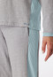 Schlafanzug lang Bio-Baumwolle dunkelgrau-meliert - Casual Nightwear