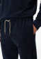 Pajamas long terrycloth cuffs midnight blue - Warming Nightwear