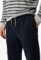 Pajamas long terry cloth cuffs stripes heather gray - Warming Nightwear