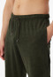 Pyjama lang badstof V-hals gestreept donkergroen - Warming Nightwear