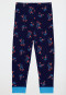Schlafanzug lang Hunde Skateboards dunkelblau - Boys World