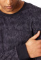 Pyjamas long Interlock cuffs coal patterned - Fine Interlock