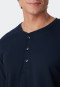Pyjama long interlock patte de boutonnage bleu air imprimé - Fine Interlock