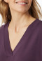 Schlafanzug lang Interlock pflaume bedruckt - Modern Nightwear