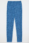 Schlafanzug lang mit Leopardenmuster blau - Nightwear