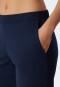 Pyjama long modal haut oversize manches courtes bleu foncé/rayé - Modern Nightwear