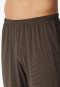 Pyjama lang modal V-hals gestreept antraciet - Long Life Soft